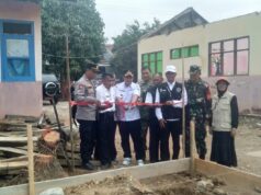 Peletakan Batu Pertama Ruang Administrasi SDN 3 Mekarsari, Dihadiri Unsur Forkopimcam Cibalong