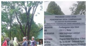 Pemdes Campakasari Bangun Jalan Rabat Beton Rp53,75 Juta, Warga Lamelaut Antusias Bergotong Royong